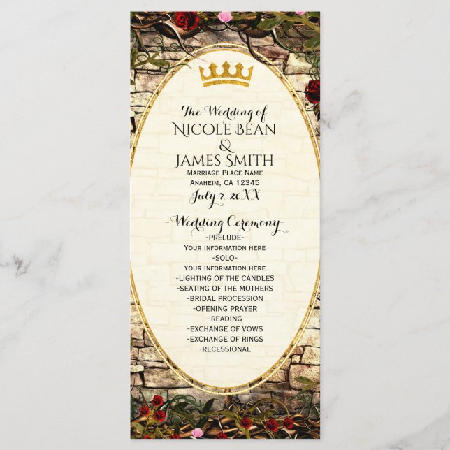 Storybook Princess Vintage Briar Rose Program Programme (Front)