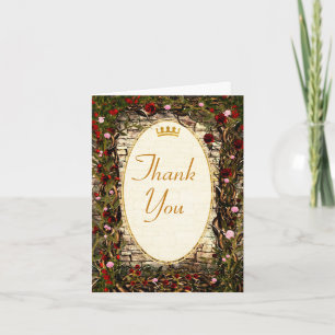 Storybook Princess Vintage Briar Rose Thank You Card