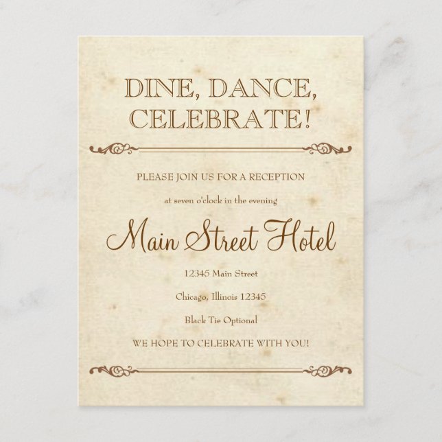 Storybook Reception Insert Card (Front)