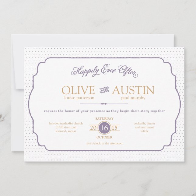 Storybook Romance Wedding Invitation (Front)