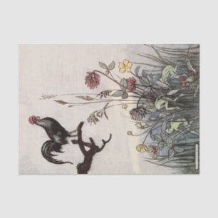 Storybook Roster Fairies Vintage Decoupage Tissue Paper