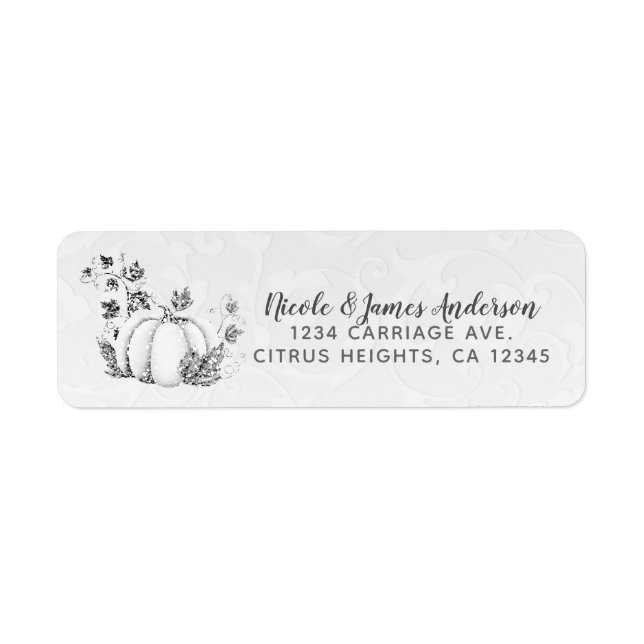 Storybook Silver White Pumpkin Fairy Tale Party (Front)