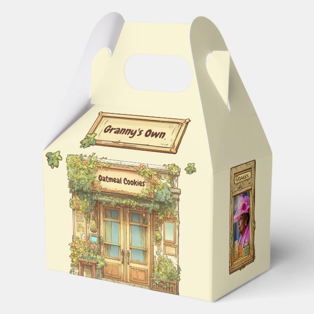 Storybook Style Cozy Cafe Favour Box (Front)