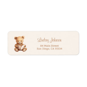 Storybook Teddy Bear Baby Shower Return Address