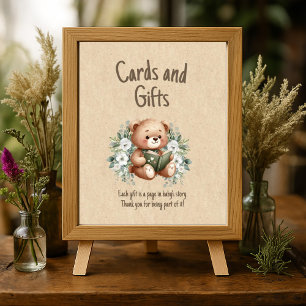 Storybook Teddy Bear Cards Gifts Baby Shower Poster