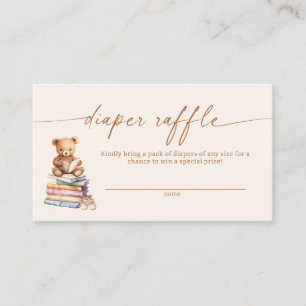 Storybook Teddy Bear Diaper Raffle Card