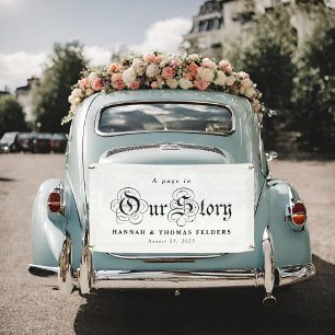 Storybook Wedding Car Banner