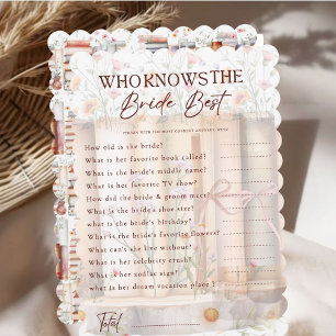 Storybook Who Knows the Bride Best Game Card