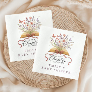 Storybook Wildflowers Watercolor Baby Shower Napkin