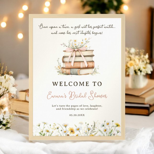 Storybook Wildflowers Welcome bridal shower Poster (Storybook Wildflowers Welcome bridal shower Poster)