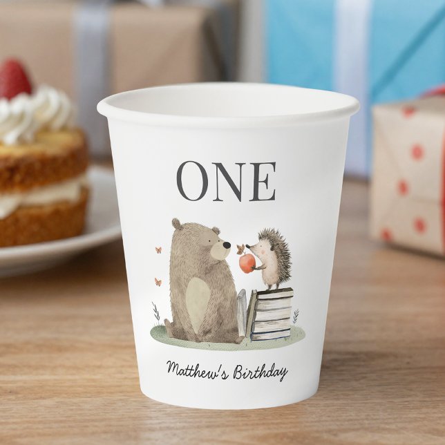 Storybook Woodland Animals Birthday Paper Cups (Creator Uploaded)