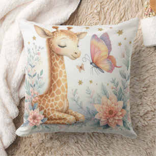 Storybook Woodland Babies Giraffe Butterfly Cushion