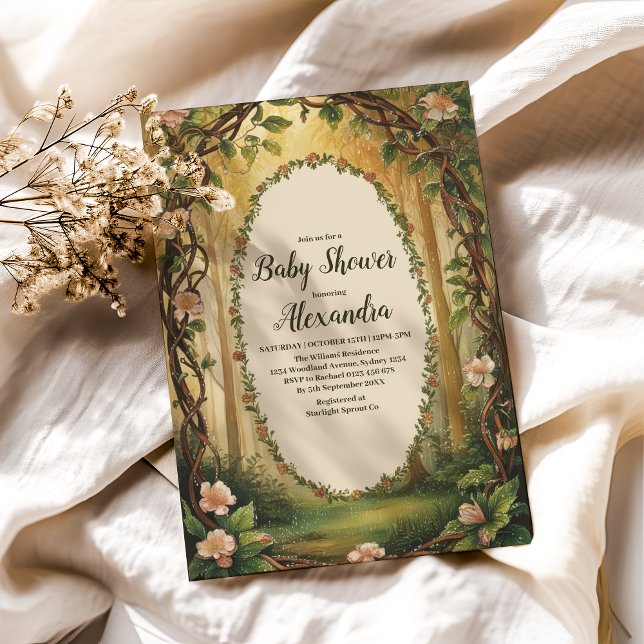 Storybook Woodland Forest Baby Shower Invitation (Creator Uploaded)