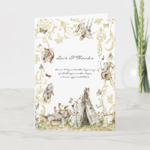 Storybook Woodland Forest Baby Shower Thank You Card