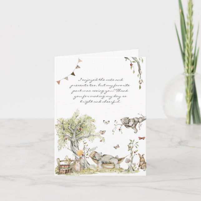 Storybook | Woodland Forest | Photo Thank You Card (Front)