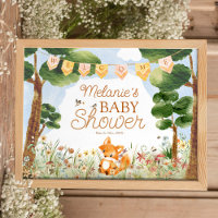 Storybook Woodland Fox Baby Shower Welcome