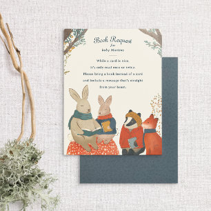 Storybook Woodland Friends Book Request Enclosure  Card