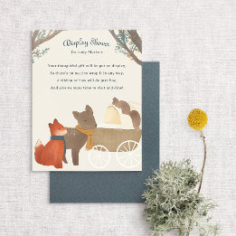 Storybook Woodland Friends Display Shower  Enclosure Card