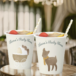 Storybook Woodland Friends Fawn Baby Shower Paper Cups