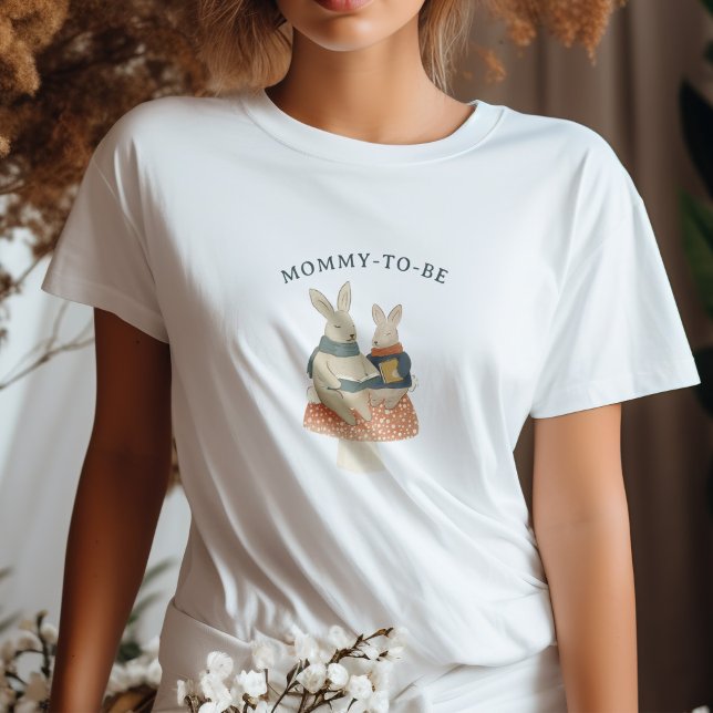 Storybook Woodland Friends Mummy-to-Be T-Shirt (Creator Uploaded)