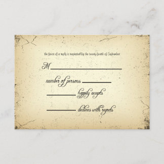 Storyline Wedding RSVP Response Card