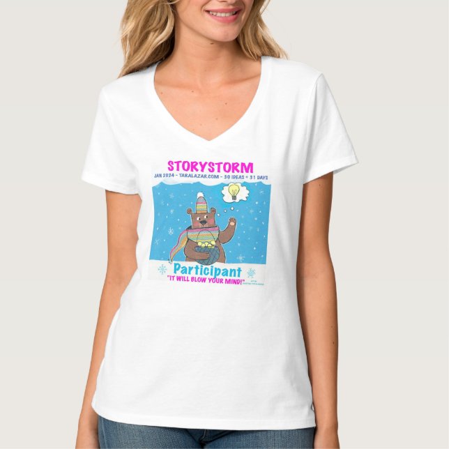 Storystorm 2024 Women's V-Neck Participant Tee (Front)