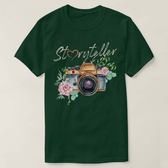 Storyteller Camera Photography Photographer Camera T-Shirt (Design Front)