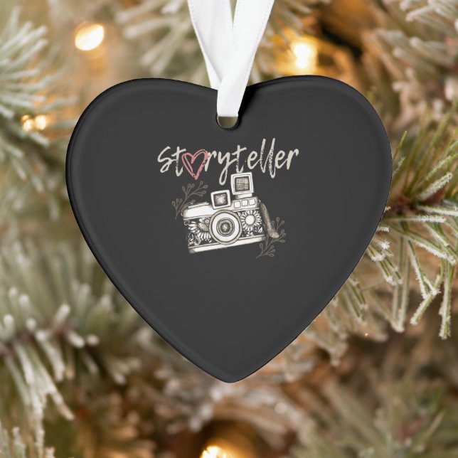 Storyteller Camera Photography Photographer Cool Ornament (Tree)