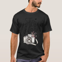 Storyteller Photographer Vintage Camera With Flowe