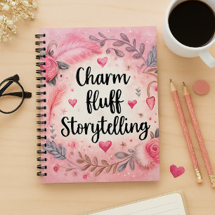 Storytelling Pink Charm Fluff Girly Writer Notebook
