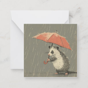 Storytelling Raindrops:Unleash Opossum Imagination Card