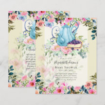 Storytime Tea Party Baby Shower Invitations