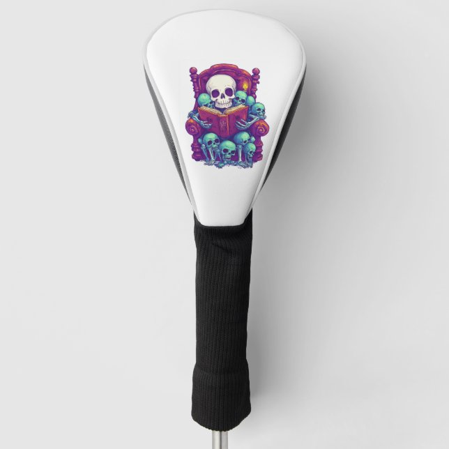 Storytime with Bones � Funny Bedtime Skeleton Golf Head Cover (Front)
