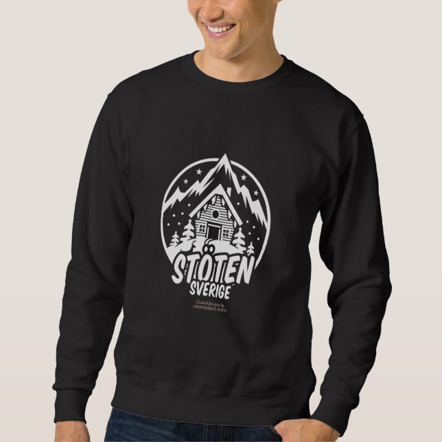 Stöten Sverige Sweden Ski Resort Lettering & Chale Sweatshirt (Front)