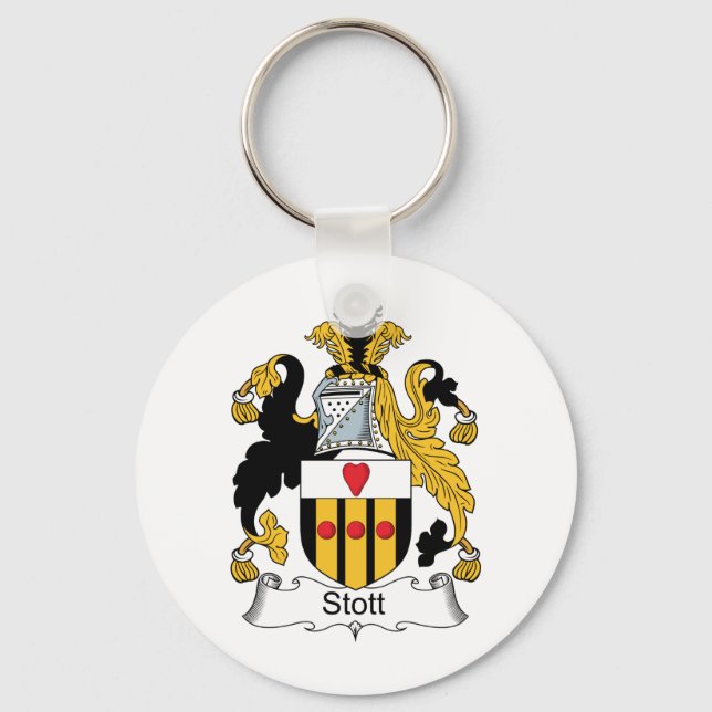 Stott Family Crest Key Ring (Front)