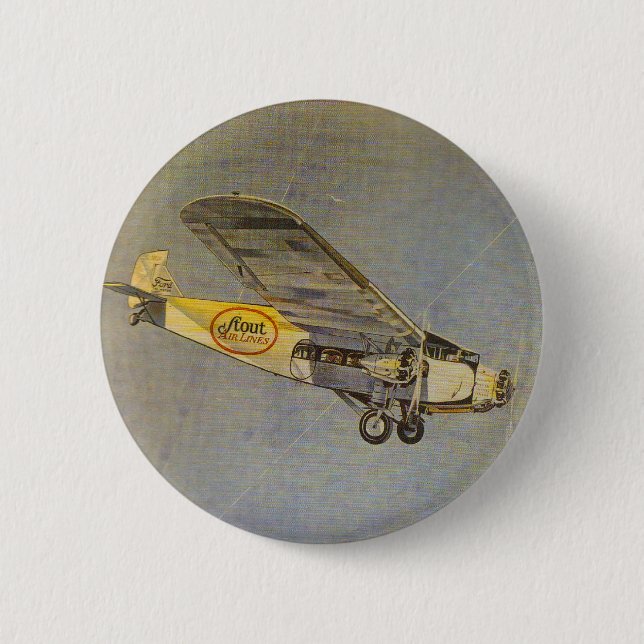 Stout Airlines 6 Cm Round Badge (Front)