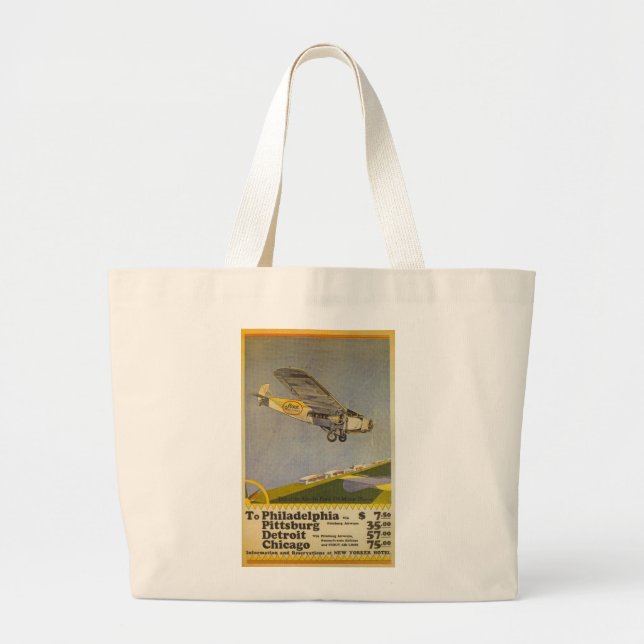 Stout Airlines Large Tote Bag (Front)
