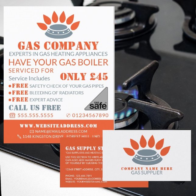 Stove Burner, Gas Engineer & Supplier Advertising Flyer (Creator Uploaded)