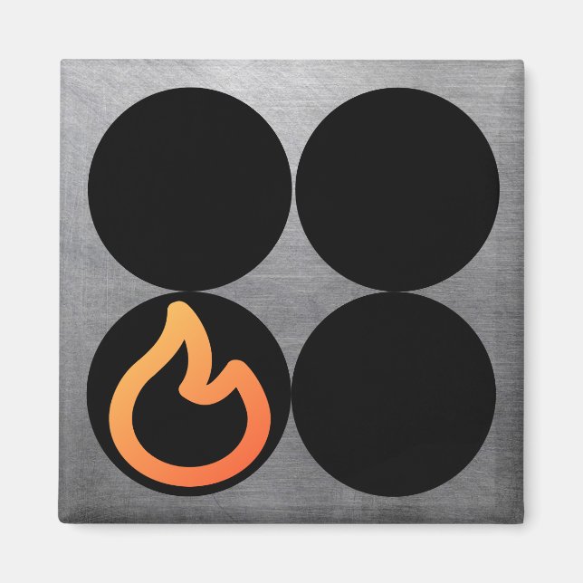 Stove Knob Front Left Burner Control Label Magnet (Front)