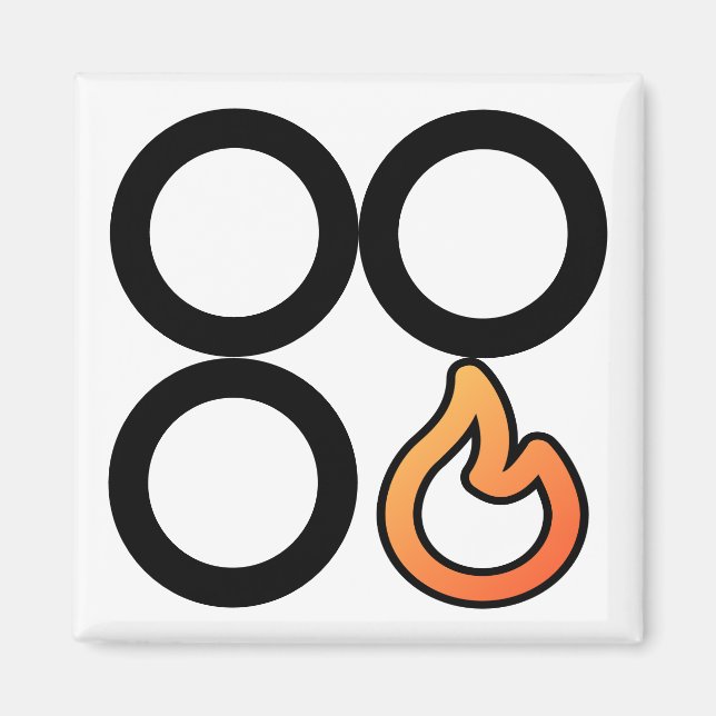 Stove Knob Front Right Burner Control Label Magnet (Front)