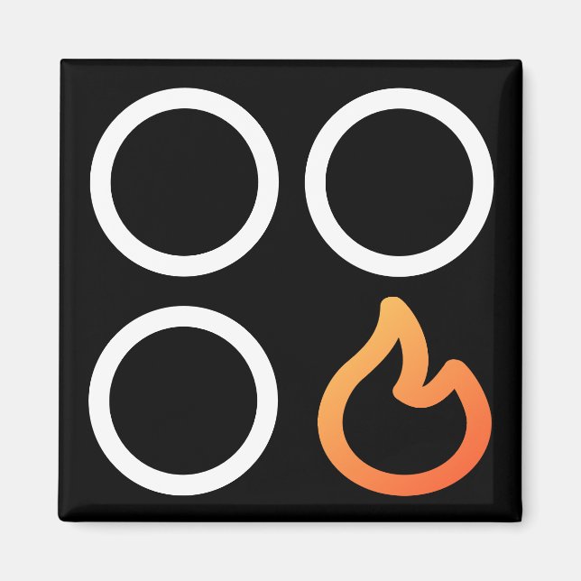 Stove Knob Front Right Burner Label Magnet (Front)