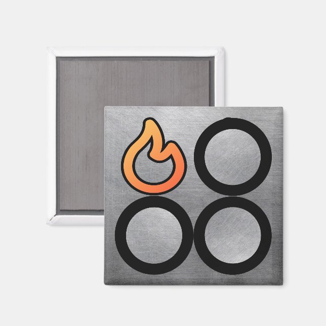 Stove Knob Rear Left Burner Control Label Magnet (Front/Back)