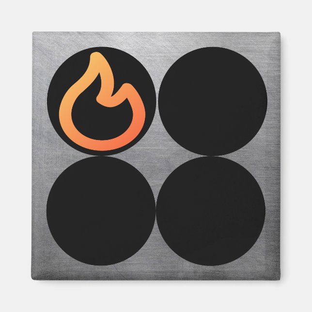 Stove Knob Rear Left Burner Control Label Magnet (Front)