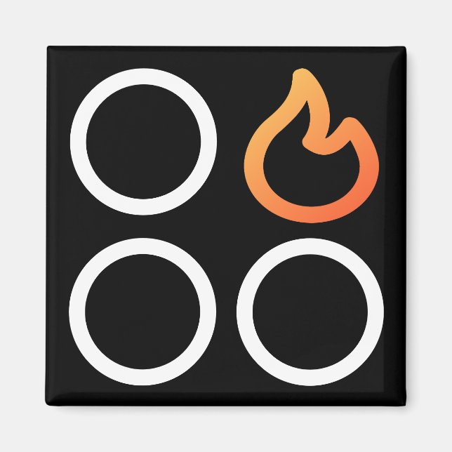 Stove Knob Rear Right Position Burner Label Magnet (Front)