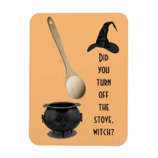 Stove Reminder Magnet (Witch Version)