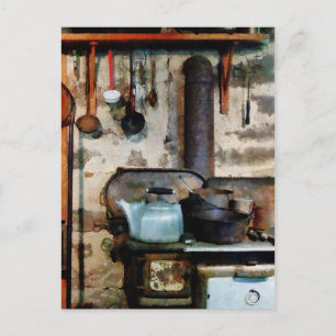 Stove With Tea Kettle Postcard