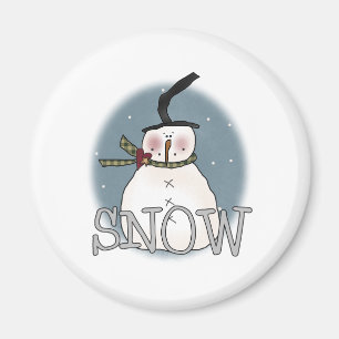 Stovepipe Hat Snowman Magnet