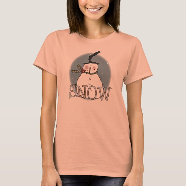 Stovepipe Hat Snowman T-Shirt (Front)