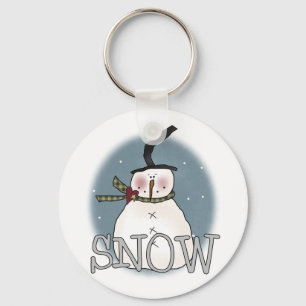 Stovepipe Hat Snowman T-shirts and Gifts Key Ring