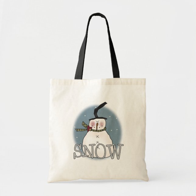 Stovepipe Hat Snowman T-shirts and Gifts Tote Bag (Front)